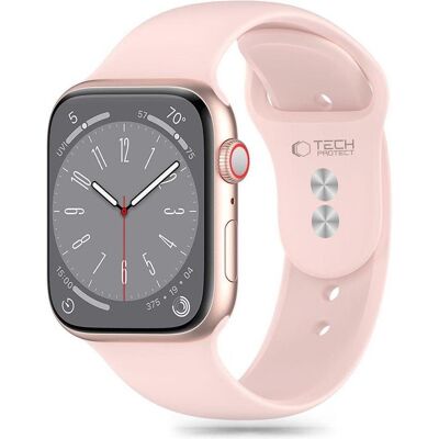Tech-Protect Silicone Strap for Apple Watch 4 / 5 / 6 / 7 / 8 / 9 / SE (38 / 40 / 41 mm) - Pink (Silikon, TPU), Uhrenarmband, Pink Tech-Protect Silicone Strap for Apple Watch 4 / 5 / 6 / 7 / 8 / 9 / SE (38 / 40 / 41 mm) - Pink (Silikon, TPU), Uhrenarmband, Pink