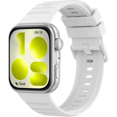 Techsuit - Watchband (W082) - Huawei Watch Fit 5 Pro - White (Silicone), Uhrenarmband, Weiss Techsuit - Watchband (W082) - Huawei Watch Fit 5 Pro - White (Silicone), Uhrenarmband, Weiss