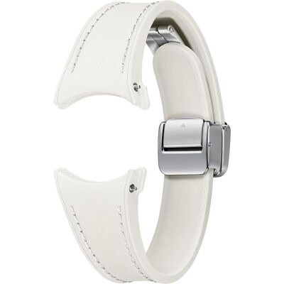 Samsung D-Buckle Hybrid Eco Leather Strap (Fluoroelastomer, Leder, Vegan Leather), Uhrenarmband, Beige Samsung D-Buckle Hybrid Eco Leather Strap (Fluoroelastomer, Leder, Vegan Leather), Uhrenarmband, Beige