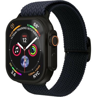 Vonmählen Woven Loop - 44 45 46 49mm - One Size (44 mm, Nylon), Uhrenarmband, Schwarz, Blau Vonmählen Woven Loop - 44 45 46 49mm - One Size (44 mm, Nylon), Uhrenarmband, Schwarz, Blau