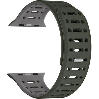 Cover-Discount Apple Watch 42/41/40mm - Silikon Sportarmband zweifarbig (Silikon), Uhrenarmband, Schwarz Cover-Discount Apple Watch 42/41/40mm - Silikon Sportarmband zweifarbig (Silikon), Uhrenarmband, Schwarz