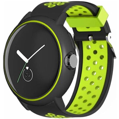 Cover-Discount Google Pixel Watch - Sportarmband gelöchert grün (Silikon), Uhrenarmband, Grün Cover-Discount Google Pixel Watch - Sportarmband gelöchert grün (Silikon), Uhrenarmband, Grün