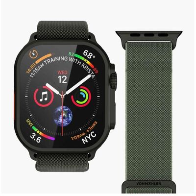 Vonmählen Classic Nylon Loop - 44 45 46 49mm - One Size (Nylon), Uhrenarmband, Schwarz, Grün Vonmählen Classic Nylon Loop - 44 45 46 49mm - One Size (Nylon), Uhrenarmband, Schwarz, Grün