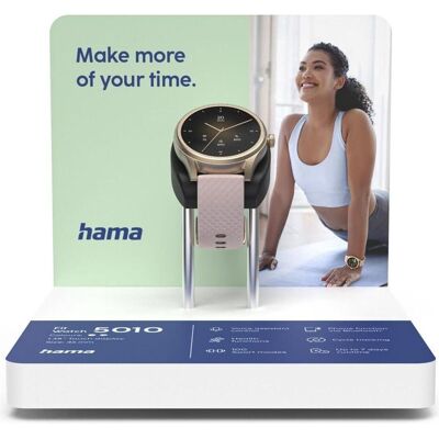 Hama Fit Watch 5010 Test Module.rose GOLD.18x18x16cm Engels (73296008) (18 mm), Smartwatch Hama Fit Watch 5010 Test Module.rose GOLD.18x18x16cm Engels (73296008) (18 mm), Smartwatch
