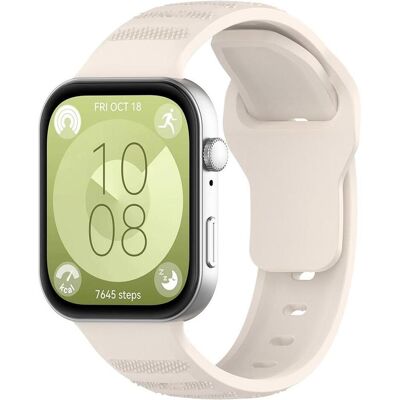 Techsuit - Watchband (W050) - Huawei Watch Fit 3 - Beige (Silicone), Uhrenarmband, Beige Techsuit - Watchband (W050) - Huawei Watch Fit 3 - Beige (Silicone), Uhrenarmband, Beige