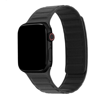 Accezz Magnetisches Echthalsband (20 mm, Genuine Leather), Uhrenarmband, Schwarz Accezz Magnetisches Echthalsband (20 mm, Genuine Leather), Uhrenarmband, Schwarz