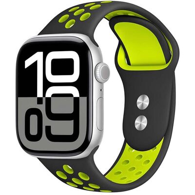 Crong Duo-Sportarmband - Apple Watch-Armband, 38 (20 mm, Silikon), Uhrenarmband, Schwarz Crong Duo-Sportarmband - Apple Watch-Armband, 38 (20 mm, Silikon), Uhrenarmband, Schwarz