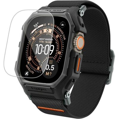 Spigen LITE FIT PRO & TEMPERED GLASS APPLE WATCH ULTRA 1 / 2 / 3 (49 MM) MATTE BLACK (Thermoplastic Polyurethane, TPU), Uhrenarmband, Schwarz Spigen LITE FIT PRO & TEMPERED GLASS APPLE WATCH ULTRA 1 / 2 / 3 (49 MM) MATTE BLACK (Thermoplastic Polyurethane, TPU), Uhrenarmband, Schwarz