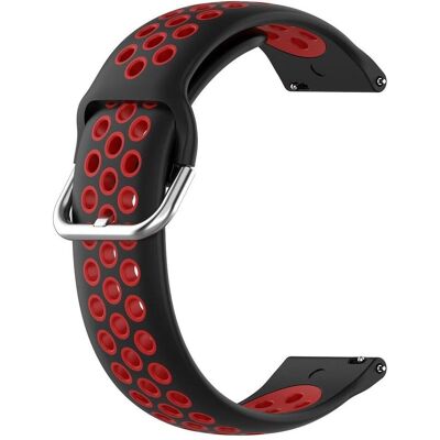 Cover-Discount 20mm Silikon Sportarmband gelöchert rot (20 mm, Silikon), Uhrenarmband, Rot Cover-Discount 20mm Silikon Sportarmband gelöchert rot (20 mm, Silikon), Uhrenarmband, Rot