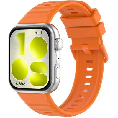 Techsuit - Watchband (W082) - Huawei Watch Fit 5 Pro - Orange (Silikon), Uhrenarmband, Orange Techsuit - Watchband (W082) - Huawei Watch Fit 5 Pro - Orange (Silikon), Uhrenarmband, Orange