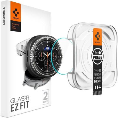 Spigen - Glas.tR EZ Fit (2 pack) - Samsung Galaxy Watch8 Classic - Clear, Smartwatch Schutzfolie, Transparent Spigen - Glas.tR EZ Fit (2 pack) - Samsung Galaxy Watch8 Classic - Clear, Smartwatch Schutzfolie, Transparent