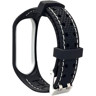 OEM Strap Elastomer strap LIFESTYLE for XIAOMI Mi Band 5 / 6 black (03) (Elastomer), Uhrenarmband, Schwarz OEM Strap Elastomer strap LIFESTYLE for XIAOMI Mi Band 5 / 6 black (03) (Elastomer), Uhrenarmband, Schwarz