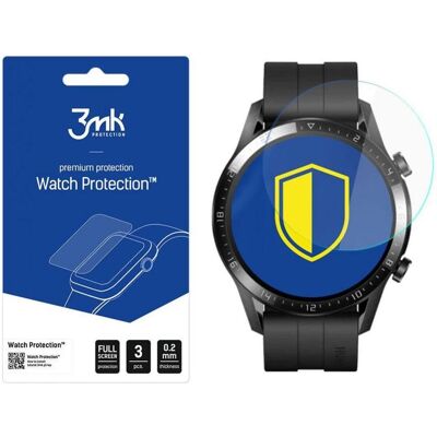 3MK hybrid glass Watch Protection FG for Huawei Watch GT 2 46mm, Smartwatch Schutzfolie, Transparent 3MK hybrid glass Watch Protection FG for Huawei Watch GT 2 46mm, Smartwatch Schutzfolie, Transparent
