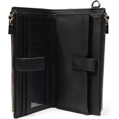 Guess Damen, Portemonnaie, Laurel II SLG Double Zip Organizer, Schwarz Guess Damen, Portemonnaie, Laurel II SLG Double Zip Organizer, Schwarz
