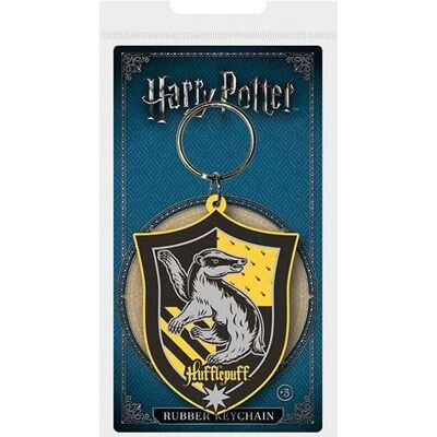 Pyramid Schlüsselanhänger, Harry Potter Gummi-Schlüsselanhänger Hufflepuff 6 cm, Mehrfarbig Pyramid Schlüsselanhänger, Harry Potter Gummi-Schlüsselanhänger Hufflepuff 6 cm, Mehrfarbig