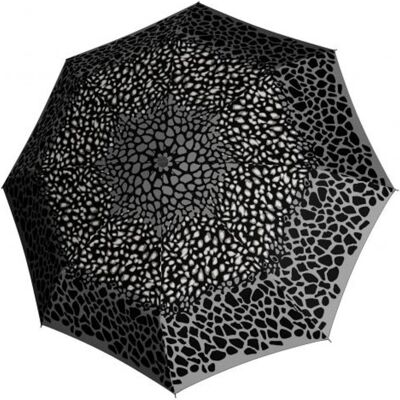 Knirps, Damen, Regenschirm, T.200 medium duomatic animal stone, Grau Knirps, Damen, Regenschirm, T.200 medium duomatic animal stone, Grau