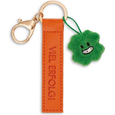 Magni, Unisex, Schlüsselanhänger, NICI Schlüsselanhänger Viel Erfolg! Kunstlederband mit Kleeblatt orange 10cm, Grün, Orange Magni, Unisex, Schlüsselanhänger, NICI Schlüsselanhänger Viel Erfolg! Kunstlederband mit Kleeblatt orange 10cm, Grün, Orange