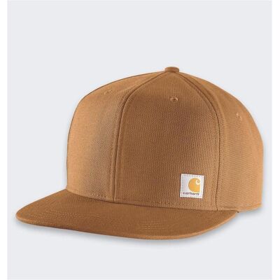 Carhartt, Herren, Mütze, Force Duck Flache braune Kappe, Braun Carhartt, Herren, Mütze, Force Duck Flache braune Kappe, Braun