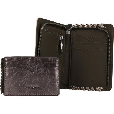 Desigual, Damen, Portemonnaie, Greta Geldbörse 13.5 cm, Bronze, Grau Desigual, Damen, Portemonnaie, Greta Geldbörse 13.5 cm, Bronze, Grau