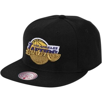 Mitchell & Ness, Unisex, Cap, NBA LA Los Angeles Lakers Snapback Cap - 6HSSMM19489-LALBLCK, Schwarz, Gold Mitchell & Ness, Unisex, Cap, NBA LA Los Angeles Lakers Snapback Cap - 6HSSMM19489-LALBLCK, Schwarz, Gold
