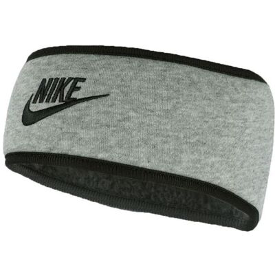 Nike, Stirnband, graues Fleece-Stirnband für den Club, Grau Nike, Stirnband, graues Fleece-Stirnband für den Club, Grau