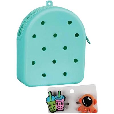 Centrum Portemonnaie, WALLET SILICONE CHARM 9.5X8X3CM, Grün Centrum Portemonnaie, WALLET SILICONE CHARM 9.5X8X3CM, Grün