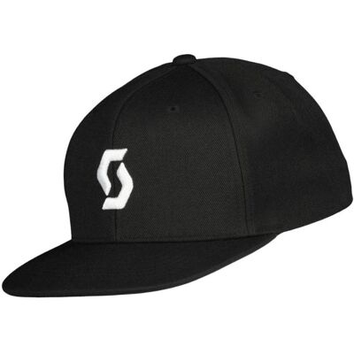 Scott Sports, Cap, Flat Brim Kappe in schwarz, Schwarz Scott Sports, Cap, Flat Brim Kappe in schwarz, Schwarz