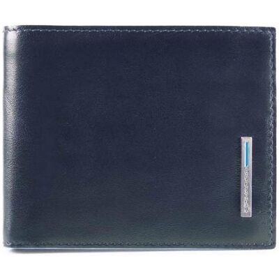 Piquadro, Herren, Portemonnaie, Blue Square - Herrenbrieftasche mit Klapp-Ausweisfenster und Münzfach, Blau Piquadro, Herren, Portemonnaie, Blue Square - Herrenbrieftasche mit Klapp-Ausweisfenster und Münzfach, Blau