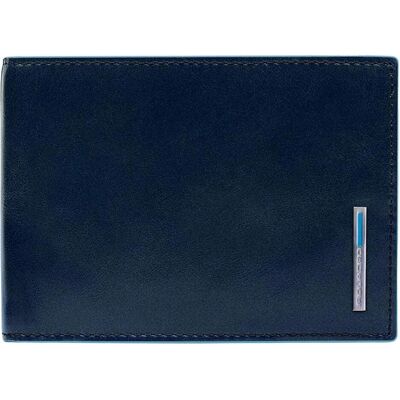Piquadro, Herren, Portemonnaie, PU1392B2R/BLU Geldbörse, Karten- und Reisegeldbörse Leder, Polyester, Blau Piquadro, Herren, Portemonnaie, PU1392B2R/BLU Geldbörse, Karten- und Reisegeldbörse Leder, Polyester, Blau