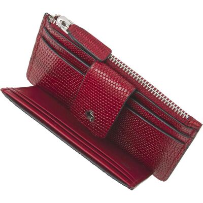 Castelijn & Beerens, Damen, Portemonnaie, Donna Geldbörse RFID Leder 12 cm, Rot Castelijn & Beerens, Damen, Portemonnaie, Donna Geldbörse RFID Leder 12 cm, Rot