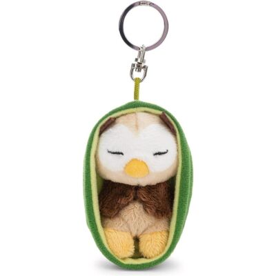 NICI, Unisex, Schlüsselanhänger, plush keychain sleeping owl 8 cm, Mehrfarbig, Grün, Braun NICI, Unisex, Schlüsselanhänger, plush keychain sleeping owl 8 cm, Mehrfarbig, Grün, Braun