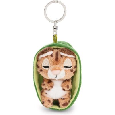 NICI, Unisex, Schlüsselanhänger, plush keychain sleeping caracal 8 cm, Grün, Braun NICI, Unisex, Schlüsselanhänger, plush keychain sleeping caracal 8 cm, Grün, Braun
