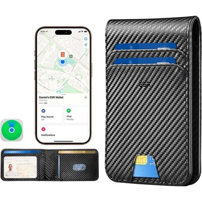 ESR, Herren, Portemonnaie, Classic Geo Card Holder Carbon Fiber, Schwarz ESR, Herren, Portemonnaie, Classic Geo Card Holder Carbon Fiber, Schwarz