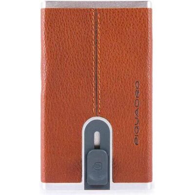Piquadro, Unisex, Portemonnaie, Leather Card Holder, Square Sliding System, Arancio, Un, Orange Piquadro, Unisex, Portemonnaie, Leather Card Holder, Square Sliding System, Arancio, Un, Orange
