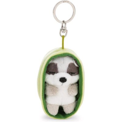 NICI, Unisex, Schlüsselanhänger, plush keychain sleeping raccoon 8 cm, Grün, Mehrfarbig, Grau NICI, Unisex, Schlüsselanhänger, plush keychain sleeping raccoon 8 cm, Grün, Mehrfarbig, Grau