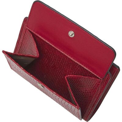 Castelijn & Beerens, Damen, Portemonnaie, Donna Geldbörse RFID Leder 9 cm, Rot Castelijn & Beerens, Damen, Portemonnaie, Donna Geldbörse RFID Leder 9 cm, Rot