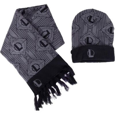 League of Legends, Damen, Mütze, Giftset (Beanie & Scarf), Schwarz, (One Size) League of Legends, Damen, Mütze, Giftset (Beanie & Scarf), Schwarz, (One Size)