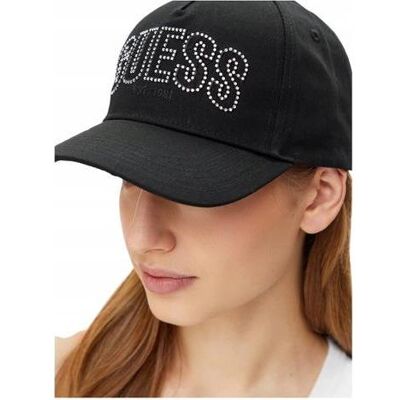 Guess Mütze, Ines Baumwollmütze Schwarz, Schwarz Guess Mütze, Ines Baumwollmütze Schwarz, Schwarz