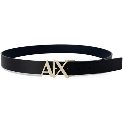Giorgio Armani Exchange, Herren, Gürtel, Essentieller umkehrbarer Logo-Umschlaggürtel mit Flip-Verschluss, Blau Giorgio Armani Exchange, Herren, Gürtel, Essentieller umkehrbarer Logo-Umschlaggürtel mit Flip-Verschluss, Blau