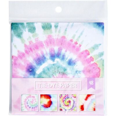 Krawatte + Fliege, Papiergefärbtes Tie-Dye-Design, Mehrfarbig Krawatte + Fliege, Papiergefärbtes Tie-Dye-Design, Mehrfarbig