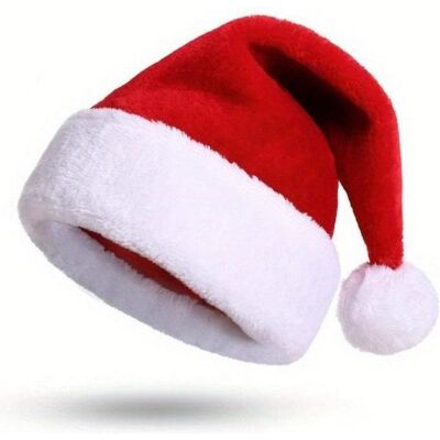 Lean Toys, Mütze, Rote Weihnachtsmannmütze mit Bommel, Rot Lean Toys, Mütze, Rote Weihnachtsmannmütze mit Bommel, Rot