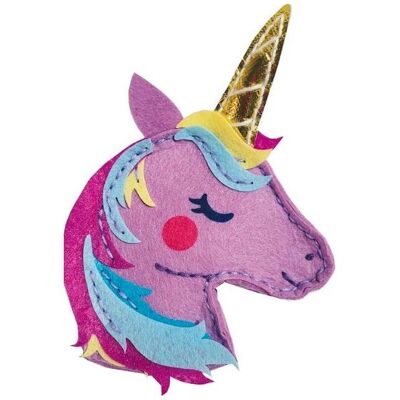 Stnux, Mädchen, Portemonnaie, Rinkinys kreative Geldbörse Einhorn lila Handarbeit aus Filz, Violett Stnux, Mädchen, Portemonnaie, Rinkinys kreative Geldbörse Einhorn lila Handarbeit aus Filz, Violett