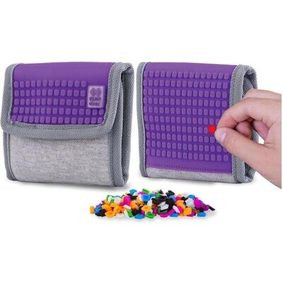 Cass, Portemonnaie, Klettverschluss-Geldbörse mit violettem Panel, Violett Cass, Portemonnaie, Klettverschluss-Geldbörse mit violettem Panel, Violett