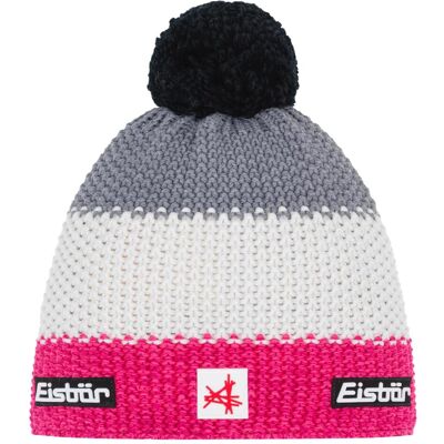 Eisbär, Unisex, Mütze, Star Pompon Ski Austria, Grau, Pink, (One Size) Eisbär, Unisex, Mütze, Star Pompon Ski Austria, Grau, Pink, (One Size)
