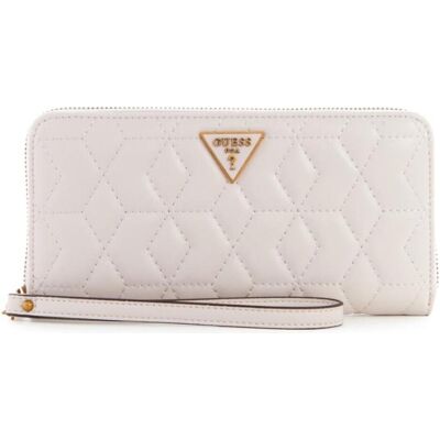 Guess Damen, Portemonnaie, Langbörse Elenia Large Zip Around, Weiss Guess Damen, Portemonnaie, Langbörse Elenia Large Zip Around, Weiss
