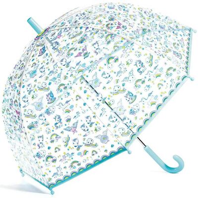 Djeco, Unisex, Regenschirm, Regenschirm Einhorn 70x68cm, Transparent Djeco, Unisex, Regenschirm, Regenschirm Einhorn 70x68cm, Transparent