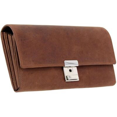 Alassio, Damen, Portemonnaie, Kellnerbörse Leder 18,5 cm, Braun Alassio, Damen, Portemonnaie, Kellnerbörse Leder 18,5 cm, Braun
