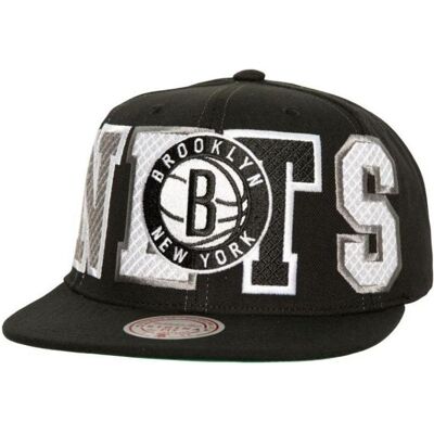 Mitchell & Ness, Herren, Cap, Brooklyn Nets Varsity Bust Snapback-Kappe, Schwarz Mitchell & Ness, Herren, Cap, Brooklyn Nets Varsity Bust Snapback-Kappe, Schwarz