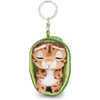 NICI, Unisex, Schlüsselanhänger, plush keychain sleeping caracal 8 cm, Mehrfarbig, Braun, Grün NICI, Unisex, Schlüsselanhänger, plush keychain sleeping caracal 8 cm, Mehrfarbig, Braun, Grün