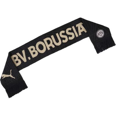 Puma Herren, Schal, BVB CULTURE Scarf, Mehrfarbig, Schwarz, Beige Puma Herren, Schal, BVB CULTURE Scarf, Mehrfarbig, Schwarz, Beige